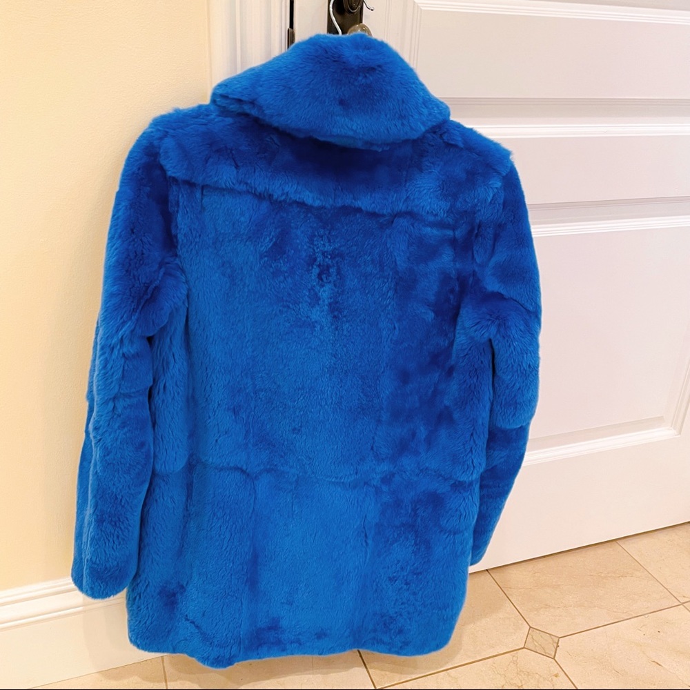 Maje Blue Rabbit coat - Picture 3 of 14